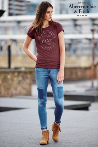 Red Abercrombie & Fitch 5th Avenue Tee